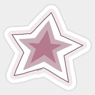 Pale Pink Star Doodle Sticker